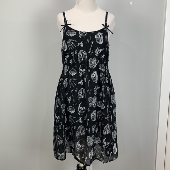 Sourpuss Dresses Sourpuss Babydoll Skeleton Xray Dress Poshmark